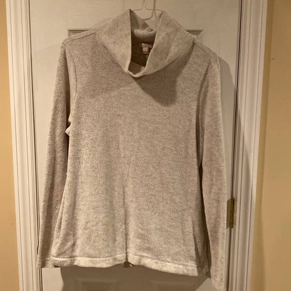 J Crew brushed oatmeal cowl neck sweater XL - Picture 1 of 4